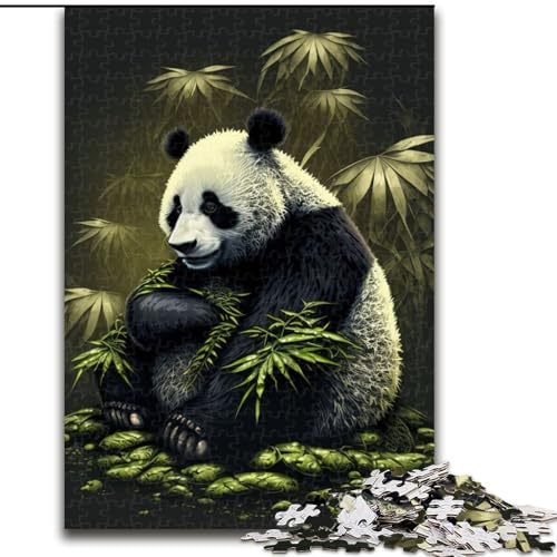 Puzzle 1000 Teile für Erwachsene, Panda-Bambus, Japan, Stressabbau, schwierige Herausforderung, Wichtelgeschenke für Kinder ab 14 Jahren (Größe 26x38cm) von NBDSOYEWO