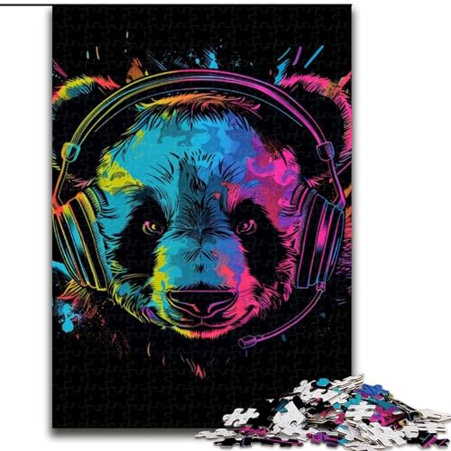 Puzzle 1000 Teile für Erwachsene, Panda mit Kopfhörern, aus Holz, EIN tolles Geschenk für Familienspaß, 50x75cm, Lernspielzeug für Teenager, Dekoration für das Homeoffice Puzzle 1000 Teile für Erwachsene, Panda mit Kopfhörern, aus Holz, EIN tolles Geschenk für Familienspaß, 50x75cm, Lernspielzeug für Teenager, Dekoration für das Homeoffice von NBDSOYEWO