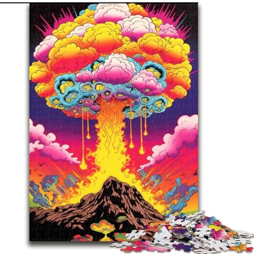 Puzzle 1000 Teile für Erwachsene, Psychedelische Explosionswolke aus Holz, für Teenager ab 14 Jahren, Heimdekoration 50x75cm, für Teenager und Familienspaß Puzzle 1000 Teile für Erwachsene, Psychedelische Explosionswolke aus Holz, für Teenager ab 14 Jahren, Heimdekoration 50x75cm, für Teenager und Familienspaß von NBDSOYEWO