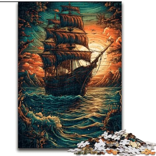 Puzzle 1000 Teile für Erwachsene, Segelschiff aus Holz, EIN tolles Geschenk für Familienspaß, 50x75cm, Lernspielzeug für Teenager, Heimbüro-Dekor Puzzle 1000 Teile für Erwachsene, Segelschiff aus Holz, EIN tolles Geschenk für Familienspaß, 50x75cm, Lernspielzeug für Teenager, Heimbüro-Dekor von NBDSOYEWO