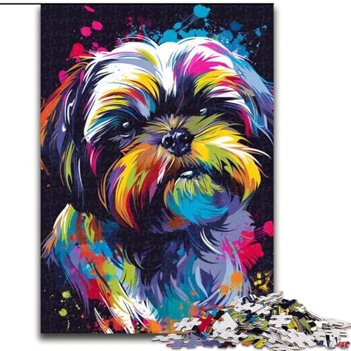 Puzzle 1000 Teile für Erwachsene, Shih Tzu Neon, aus Holz, EIN tolles Geschenk für Familienspaß, 50x75cm, Lernspielzeug für Teenager, Dekoration für das Home Office Puzzle 1000 Teile für Erwachsene, Shih Tzu Neon, aus Holz, EIN tolles Geschenk für Familienspaß, 50x75cm, Lernspielzeug für Teenager, Dekoration für das Home Office von NBDSOYEWO