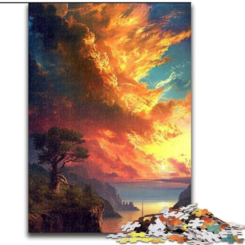 Puzzle 1000 Teile für Erwachsene, Sonnenuntergang in den Bergen, aus Holz, EIN tolles Geschenk für Familienspaß, 50x75cm, Lernspielzeug für Teenager, Dekoration für das Homeoffice Puzzle 1000 Teile für Erwachsene, Sonnenuntergang in den Bergen, aus Holz, EIN tolles Geschenk für Familienspaß, 50x75cm, Lernspielzeug für Teenager, Dekoration für das Homeoffice von NBDSOYEWO