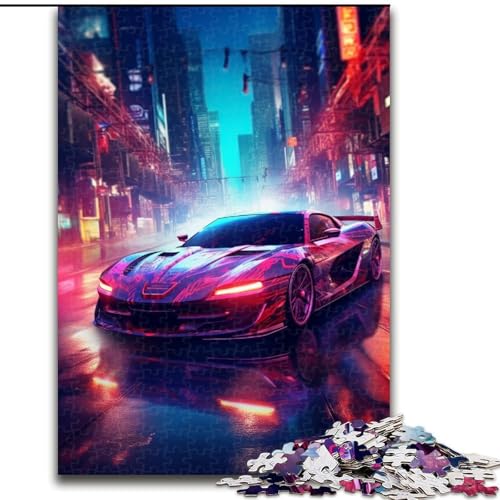 Puzzle 1000 Teile für Erwachsene, Sportwagen auf Neonstraßen, aus Holz, EIN tolles Geschenk für Familienspaß, 50x75cm, Lernspielzeug für Teenager, Heimbüro-Dekor Puzzle 1000 Teile für Erwachsene, Sportwagen auf Neonstraßen, aus Holz, EIN tolles Geschenk für Familienspaß, 50x75cm, Lernspielzeug für Teenager, Heimbüro-Dekor von NBDSOYEWO