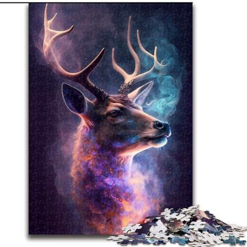 Puzzle 1000 Teile für Erwachsene, Tier, Hirsch, Wolke, aus Holz, perfektes Weihnachts- und Neujahrsgeschenk, Feiertagsgeschenk, 50x75cm, spannende Aktivität für den Familienspielabend Puzzle 1000 Teile für Erwachsene, Tier, Hirsch, Wolke, aus Holz, perfektes Weihnachts- und Neujahrsgeschenk, Feiertagsgeschenk, 50x75cm, spannende Aktivität für den Familienspielabend von NBDSOYEWO