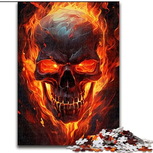 Puzzle 1000 Teile für Erwachsene, Totenkopf aus Feuer, aus Holz, EIN tolles Geschenk für Familienspaß, 50x75cm, Lernspielzeug für Teenager, Heimbüro-Dekor Puzzle 1000 Teile für Erwachsene, Totenkopf aus Feuer, aus Holz, EIN tolles Geschenk für Familienspaß, 50x75cm, Lernspielzeug für Teenager, Heimbüro-Dekor von NBDSOYEWO