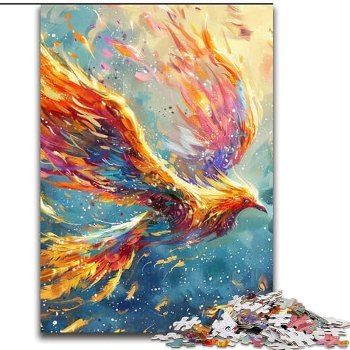 Puzzle 1000 Teile für Erwachsene, farbenfroher Fantasy-Phönix aus Holz, EIN tolles Geschenk für Familienspaß, 50x75cm, Lernspielzeug für Teenager, Heimbüro-Dekor Puzzle 1000 Teile für Erwachsene, farbenfroher Fantasy-Phönix aus Holz, EIN tolles Geschenk für Familienspaß, 50x75cm, Lernspielzeug für Teenager, Heimbüro-Dekor von NBDSOYEWO