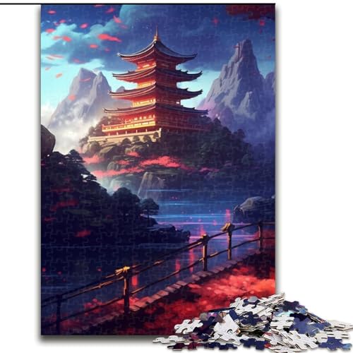 Puzzle 1000 Teile für Erwachsene, farbenfrohes Alien-Landschaftspuzzle, anspruchsvolles Denkspiel für Teenager, Spaß für den Familienspieleabend (Größe: 26x38cm) von NBDSOYEWO