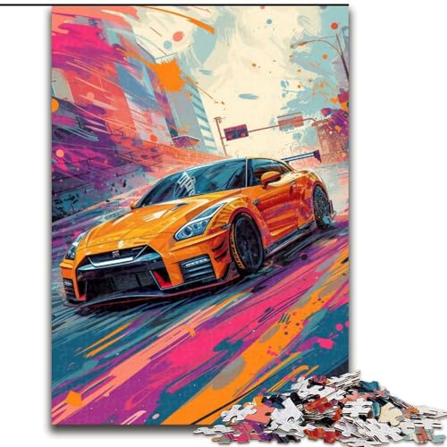 Puzzle 1000 Teile für Erwachsene, gelber Sportwagen aus Holz, EIN tolles Geschenk für Familienspaß, 50x75cm, Lernspielzeug für Teenager, Dekoration für das Homeoffice Puzzle 1000 Teile für Erwachsene, gelber Sportwagen aus Holz, EIN tolles Geschenk für Familienspaß, 50x75cm, Lernspielzeug für Teenager, Dekoration für das Homeoffice von NBDSOYEWO