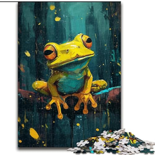 Puzzle 1000 Teile für Erwachsene, süßes Froschbaby, aus Holz, hochschwieriges Denkspiel für Teenager, 50x75cm, herausfordernd und unterhaltsam, Familienaktivität Puzzle 1000 Teile für Erwachsene, süßes Froschbaby, aus Holz, hochschwieriges Denkspiel für Teenager, 50x75cm, herausfordernd und unterhaltsam, Familienaktivität von NBDSOYEWO