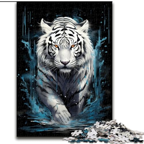 Puzzle 1000 Teile für Erwachsene, weißer Tiger, aus Holz, EIN tolles Geschenk für Familienspaß, 50x75cm, Lernspielzeug für Teenager, Dekoration für das Home Office Puzzle 1000 Teile für Erwachsene, weißer Tiger, aus Holz, EIN tolles Geschenk für Familienspaß, 50x75cm, Lernspielzeug für Teenager, Dekoration für das Home Office von NBDSOYEWO
