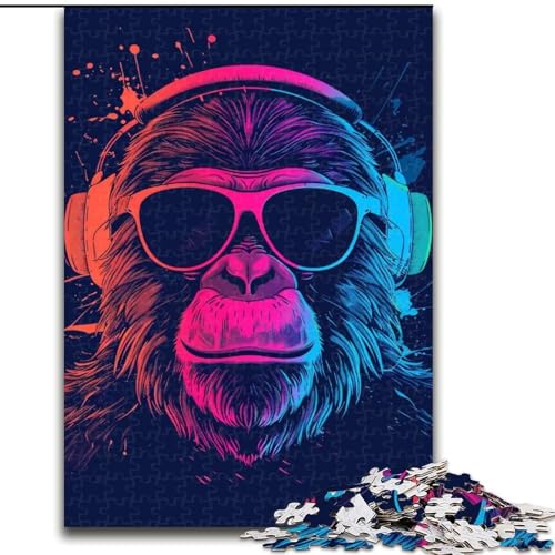 Puzzle 1000 Teile für Erwachsene,AFFE mit Kopfhörern und Sonnenbrille,aus Holz,entspannende Unterhaltung, Heimdekoration,50x75cm,spannende Aktivität Puzzle 1000 Teile für Erwachsene,AFFE mit Kopfhörern und Sonnenbrille,aus Holz,entspannende Unterhaltung, Heimdekoration,50x75cm,spannende Aktivität von NBDSOYEWO
