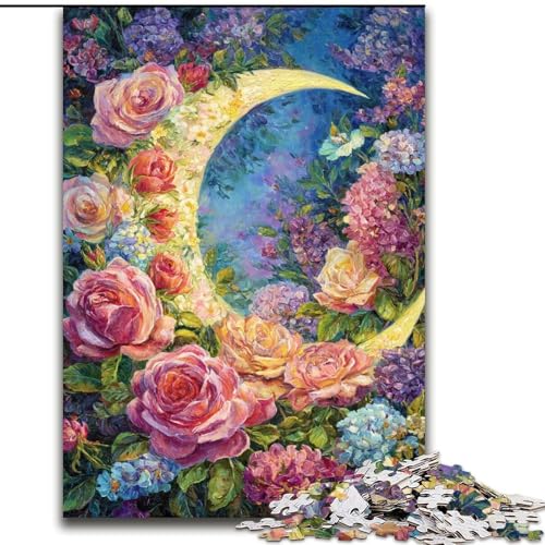 Puzzle 1000 Teile für Erwachsene Blumen Mond Puzzle Familienaktivitätsspiel für Teenager, anspruchsvolles Denkspiel 50X75CM Puzzle 1000 Teile für Erwachsene Blumen Mond Puzzle Familienaktivitätsspiel für Teenager, anspruchsvolles Denkspiel 50X75CM von NBDSOYEWO