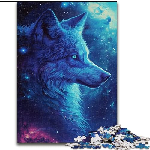 Puzzle 1000 Teile für Erwachsene Der Blaue Wolf aus Holz, entspannende Unterhaltung, Heimdekoration, 50x75cm, spannende Aktivität für den Familienspieleabend Puzzle 1000 Teile für Erwachsene Der Blaue Wolf aus Holz, entspannende Unterhaltung, Heimdekoration, 50x75cm, spannende Aktivität für den Familienspieleabend von NBDSOYEWO