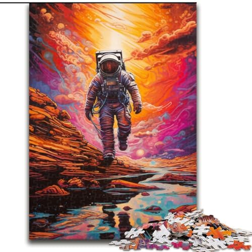 Puzzle 1000 Teile für Erwachsene Psychedelischer Astronaut aus Holz, Hochschwieriges Denkspiel für Jugendliche 50x75cm, Herausfordernd & Unterhaltsam, Familienaktivität Puzzle 1000 Teile für Erwachsene Psychedelischer Astronaut aus Holz, Hochschwieriges Denkspiel für Jugendliche 50x75cm, Herausfordernd & Unterhaltsam, Familienaktivität von NBDSOYEWO