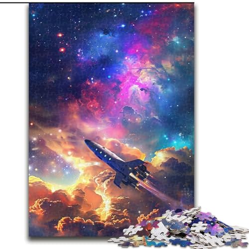 Puzzle 1000 Teile für Erwachsene Raketen im Universum aus Holz, für Teenager ab 14 Jahren, Heimdekoration 50x75cm, für Teenager und Familienspaß Puzzle 1000 Teile für Erwachsene Raketen im Universum aus Holz, für Teenager ab 14 Jahren, Heimdekoration 50x75cm, für Teenager und Familienspaß von NBDSOYEWO