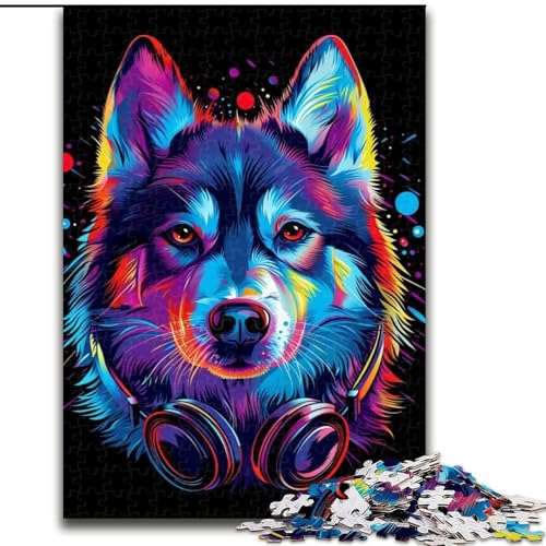 Puzzle 1000 Teile für Erwachsene Siberian Husky Neon aus Holz, Hochschwieriges Denkspiel für Teenager 50x75cm Herausfordernd & Unterhaltsam, Familienaktivität Puzzle 1000 Teile für Erwachsene Siberian Husky Neon aus Holz, Hochschwieriges Denkspiel für Teenager 50x75cm Herausfordernd & Unterhaltsam, Familienaktivität von NBDSOYEWO
