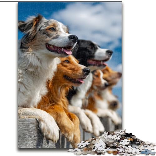 Puzzle 1000 Teile für Teenager, Abstrakter Hund, Spielzeug, intellektuelles Spiel, stärkt die Liebe zwischen Paaren, für Kinder ab 14 Jahren (Größe 50x75cm) von NBDSOYEWO