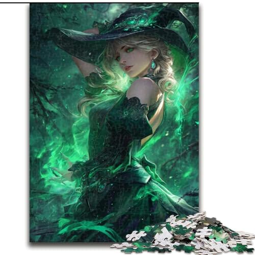 Puzzle 1000 Teile für Teenager, Anime-Hexe, Spielzeug, intellektuelles Spiel, stärkt die Liebe zwischen Paaren, für Kinder ab 14 Jahren (Größe 26x38cm) von NBDSOYEWO