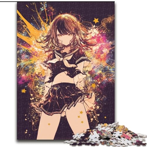 Puzzle 1000 Teile für Teenager, Anime-Mädchen, Spielzeug, intellektuelles Spiel, stärkt die Liebe zwischen Paaren, für Kinder ab 14 Jahren (Größe 26x38cm) von NBDSOYEWO