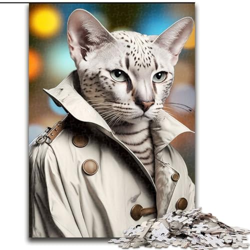 Puzzle 1000 Teile für Teenager, Bengalkatze, fotogen, für Kinder ab 14 Jahren, Lernspiel, Herausforderung, Spielzeug, Geschenk zum Geburtstag (Größe 50x75cm) von NBDSOYEWO