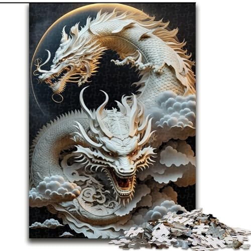 Puzzle 1000 Teile für Teenager, Brave Dragon, Spielzeug, Denkspiel, stärkt die Liebe zwischen Paaren, für Kinder ab 14 Jahren (Größe 50x75cm) von NBDSOYEWO