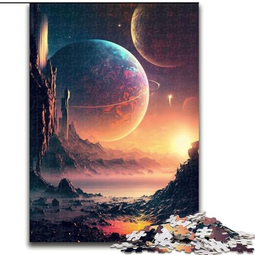 Puzzle 1000 Teile für Teenager, Bunte Fantasielandschaft, für Kinder ab 14 Jahren, Lernspiel, Herausforderung, Spielzeug, Geschenk zum Geburtstag (Größe 26x38cm) von NBDSOYEWO