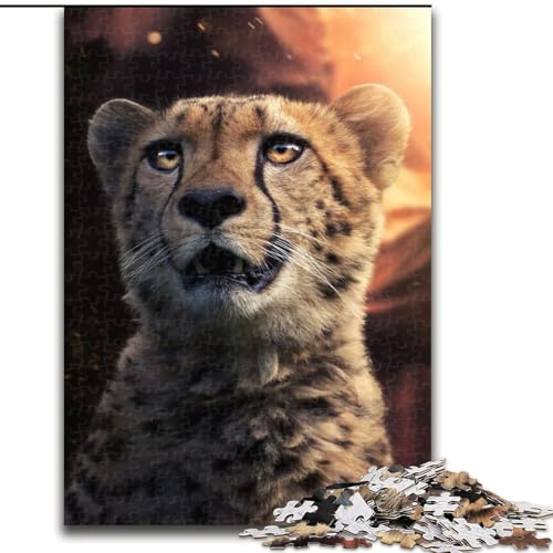 Puzzle 1000 Teile für Teenager, Cheetah Magic, für Kinder ab 14 Jahren, Lernspiel, Herausforderung, Spielzeug, Geschenk zum Geburtstag (Größe 50x75cm) von NBDSOYEWO