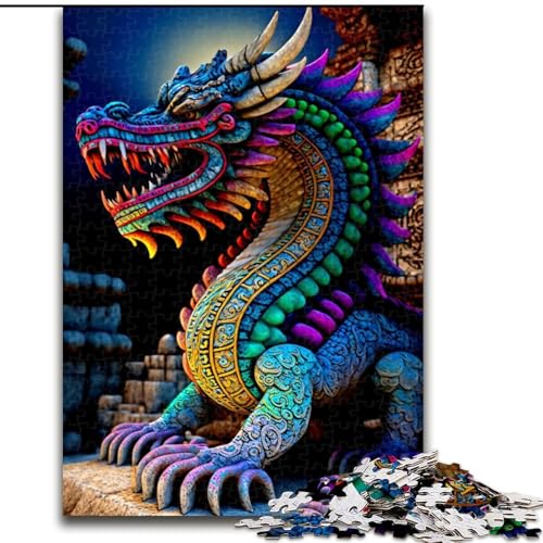 Puzzle 1000 Teile für Teenager, Drachen, für Kinder ab 14 Jahren, Lernspiel, Herausforderung, Spielzeug, Geschenk zum Geburtstag (Größe 50x75cm) von NBDSOYEWO