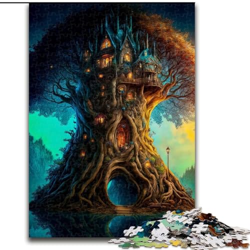 Puzzle 1000 Teile für Teenager, Geschenke, Baumhaus, Spielzeug, intellektuelles Spiel, stärkt die Liebe zwischen Paaren, für Kinder ab 14 Jahren (Größe 26x38cm) von NBDSOYEWO