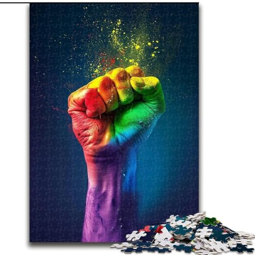 Puzzle 1000 Teile für Teenager, Geschenke, Faust-Handgeste, Spielzeug, intellektuelles Spiel, stärkt die Liebe zwischen Paaren, für Kinder ab 14 Jahren (Größe 26x38cm) von NBDSOYEWO