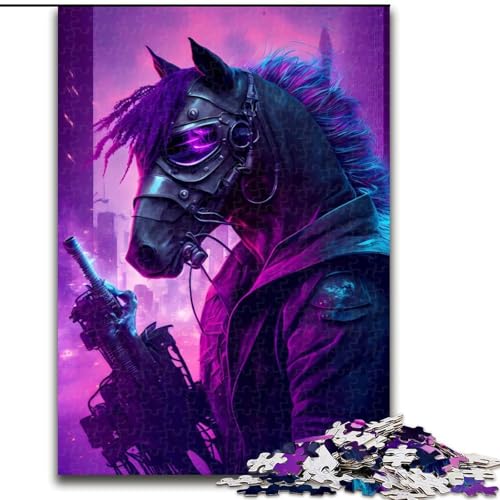 Puzzle 1000 Teile für Teenager, Geschenke, Pferd, Retro, Spielzeug zum Stressabbau, einzigartige Heimdekoration und Geschenke für 14-Jährige (Größe 26x38cm) von NBDSOYEWO