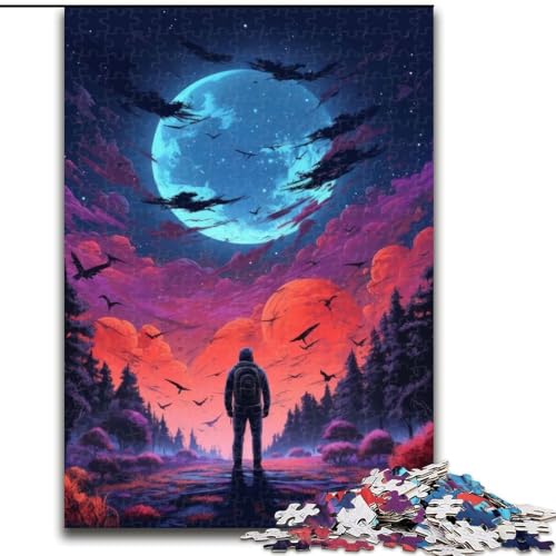 Puzzle 1000 Teile für Teenager, Geschenke, Schwarzwald bei Nacht, trainieren Sie Ihr Gehirn und Ihre Hände, einzigartige Geburtstags- und Geschenkideen für Kinder ab 14 Jahren (Größe 50x75cm) von NBDSOYEWO