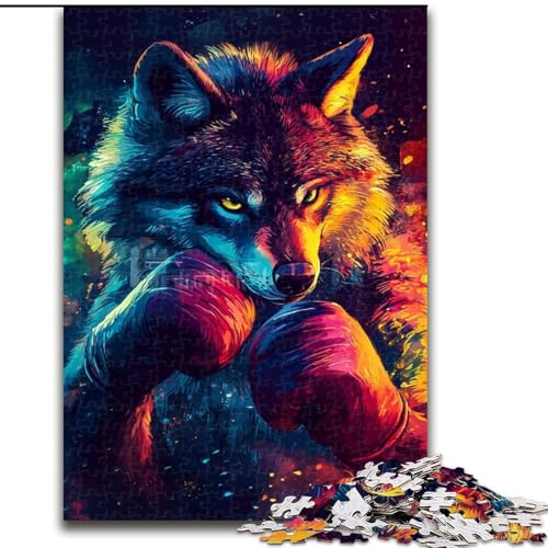 Puzzle 1000 Teile für Teenager, Geschenke für Boxerwolf, Spielzeug, intellektuelles Spiel, stärkt die Liebe zwischen Paaren, für Kinder ab 14 Jahren (Größe 50x75cm) von NBDSOYEWO