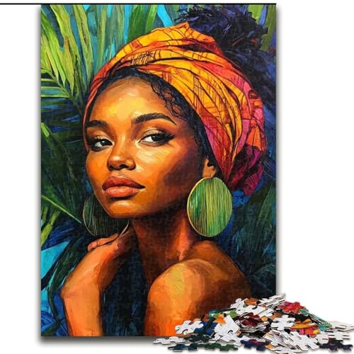 Puzzle 1000 Teile für Teenager, Geschenke für afrikanische Frauen, trainieren Sie Ihr Gehirn und Ihre Hände, einzigartige Geburtstags- und Geschenkideen für Kinder ab 14 Jahren (Größe 26x38cm) von NBDSOYEWO