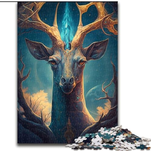 Puzzle 1000 Teile für Teenager, Giraffe Enchanted World, Spielzeug-Intellektuelles Spiel, stärkt die Liebe zwischen Paaren, für Kinder ab 14 Jahren (Größe 26x38cm) von NBDSOYEWO