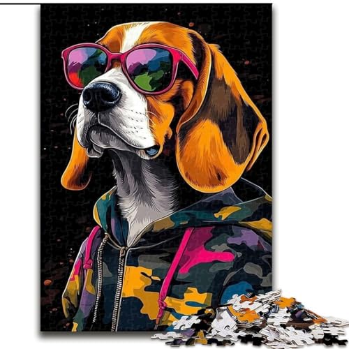 Puzzle 1000 Teile für Teenager, Happy Dog, für Kinder ab 14 Jahren, Lernspiel, Herausforderung, Spielzeug, Geschenk zum Geburtstag (Größe 26x38cm) von NBDSOYEWO