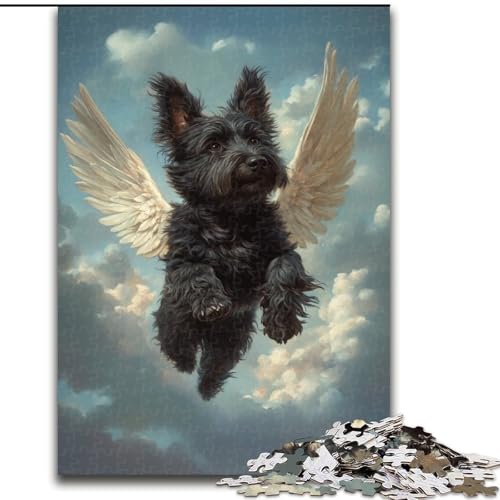 Puzzle 1000 Teile für Teenager, Hund mit Flügeln, für Kinder ab 14 Jahren, Lernspiel, Herausforderung, Spielzeug, Geschenk zum Geburtstag (Größe 50x75cm) von NBDSOYEWO