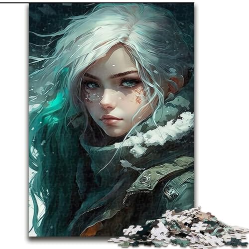 Puzzle 1000 Teile für Teenager, ICY Anime Queen, für Kinder ab 14 Jahren, Lernspiel, Herausforderung, Spielzeug, Geschenk zum Geburtstag (Größe 50x75cm) von NBDSOYEWO