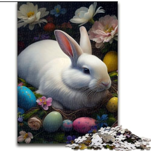 Puzzle 1000 Teile für Teenager, Kaninchen, Osterhase, Tier, Spielzeug, Denkspiel, stärkt die Liebe zwischen Paaren, für Kinder ab 14 Jahren (Größe 26x38cm) von NBDSOYEWO