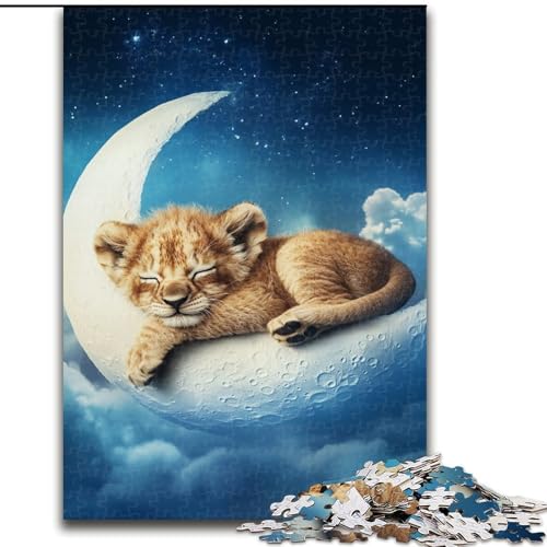 Puzzle 1000 Teile für Teenager, Löwenjunges, für Kinder ab 14 Jahren, Lernspiel, Herausforderung, Spielzeug, Geschenk zum Geburtstag (Größe 50x75cm) von NBDSOYEWO