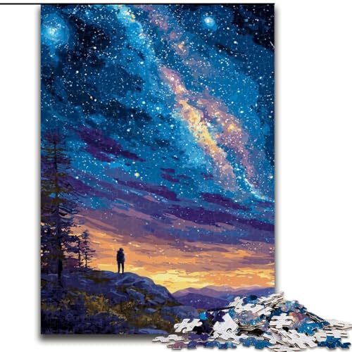 Puzzle 1000 Teile für Teenager, Nachthimmel, Spielzeug, Denkspiel, stärkt die Liebe zwischen Paaren, für Kinder ab 14 Jahren (Größe 26x38cm) von NBDSOYEWO