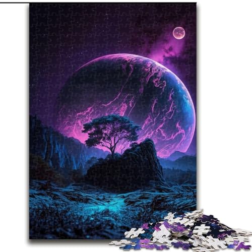 Puzzle 1000 Teile für Teenager, Neon Planet, für Kinder ab 14 Jahren, Lernspiel, Herausforderung, Spielzeug, Geschenk zum Geburtstag (Größe 50x75cm) von NBDSOYEWO
