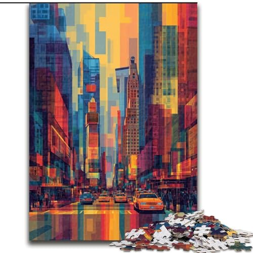 Puzzle 1000 Teile für Teenager, New Yorker Stadtbild, Spielzeug, Denkspiel, stärkt die Liebe zwischen Paaren, für Kinder ab 14 Jahren (Größe 50x75cm) von NBDSOYEWO