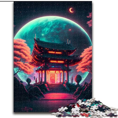 Puzzle 1000 Teile für Teenager, Shinto-Schrein, für Kinder ab 14 Jahren, Lernspiel, Herausforderung, Spielzeug, Geschenk zum Geburtstag (Größe 26x38cm) von NBDSOYEWO