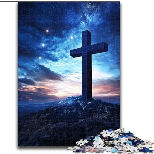 Puzzle 1000 Teile für Teenager, Sternenkreuz, für Kinder ab 14 Jahren, Lernspiel, Herausforderung, Spielzeug, Geschenk zum Geburtstag (Größe 50x75cm) von NBDSOYEWO