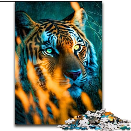 Puzzle 1000 Teile für Teenager, Tiger, Spielzeug, Denkspiel, stärkt die Liebe zwischen Paaren, für Kinder ab 14 Jahren (Größe 50x75cm) von NBDSOYEWO