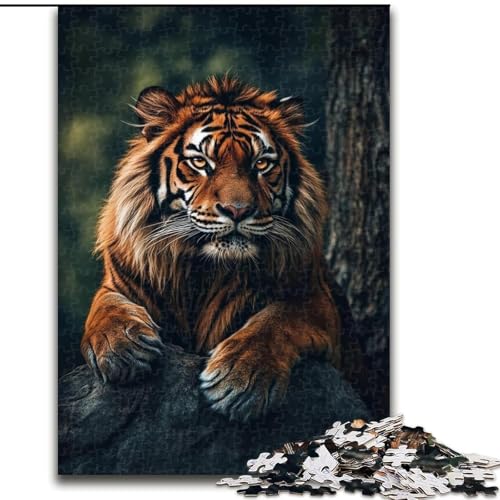 Puzzle 1000 Teile für Teenager, Waldtiger, für Kinder ab 14 Jahren, Lernspiel, Herausforderung, Spielzeug, Geschenk zum Geburtstag (Größe 26x38cm) von NBDSOYEWO