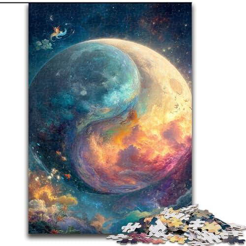 Puzzle 1000 Teile für Teenager, Yin und Yang, Spielzeug, intellektuelles Spiel, stärkt die Liebe zwischen Paaren, für Kinder ab 14 Jahren (Größe 26x38cm) von NBDSOYEWO