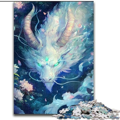 Puzzle 1000 Teile für Teenager, chinesischer Drache, für Kinder ab 14 Jahren, Lernspiel, Herausforderung, Spielzeug, Geschenk zum Geburtstag (Größe 50x75cm) von NBDSOYEWO