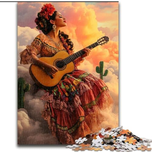 Puzzle 1000 Teile für Teenager, schöne Mexikanerin, für Kinder ab 14 Jahren, Lernspiel, Herausforderung, Spielzeug, Geschenk zum Geburtstag (Größe 26x38cm) von NBDSOYEWO